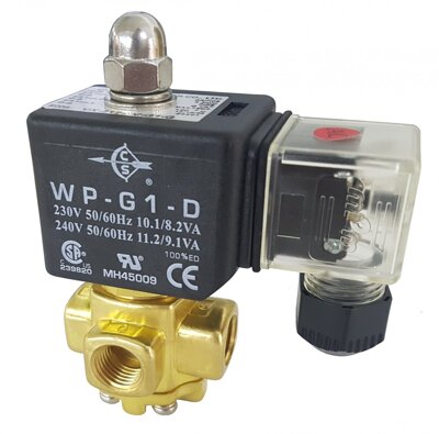 Brass 3/2 way solenoid valves for diverting flow, 3/2 way normally closed, normally open and universal function suitable for air, water and most other non corrosive fluids and gases.