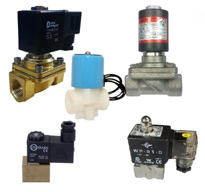 2/2 normally closed solenoid valves are failsafe closed and require power to open, in Brass, Stainless and Plastic, according to port size.