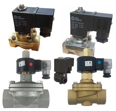 2/2 normally open solenoid valves are failsafe open and require power to close, in Brass, Stainless and Plastic, according to port size.