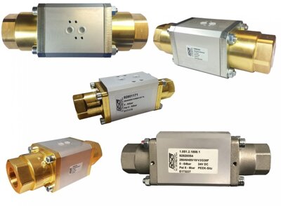 Full range of coaxial air pilot valves 2/2 normally closed or open from DN10 to DN50, manufactured in EU from Brass, 304 + 316L Stainless steel + Steel for pressures up to 200 Bar. Available at solenoid valve world.