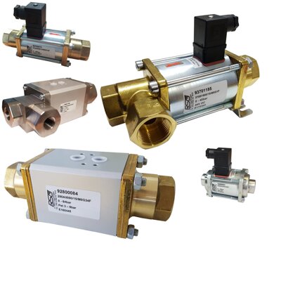 Coaxial solenoid and air actuated 2/2 & 3/2 Way Valves in Brass, Steel and 303 or 316 Stainless Steel.