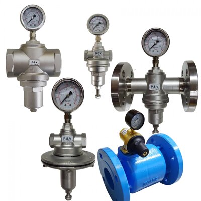 Pressure sustaining valves (back pressure or pressure maintaining valves). Designed to maintain a set back pressure regardless of downstream pressure or flow demands. Sizes 1/2 to 2" thread or flange DN15 to DN1000.