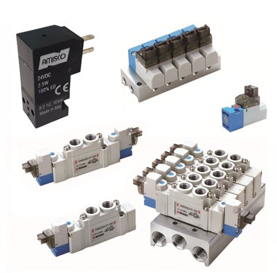 High speed valves pilot, dust collecting, Pneumatic and coaxial valves up to 2000 Hz, 2/2, 3/2 + 5/2 way.