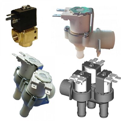 Solenoid valves with 90 degree inlet to outlet, manufactured in Brass, plastic and aluminium for air, water and dust pulse systems.