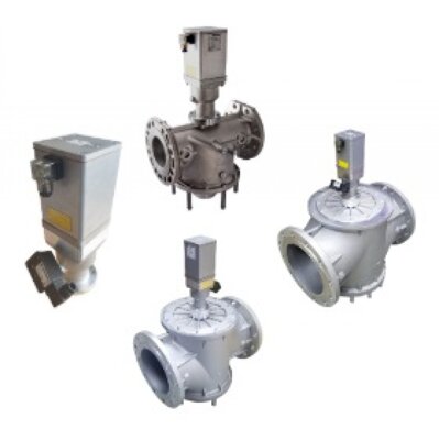 Elektrogas VMH electro hydraulic actuated Gas safety shut off valve; Certified EN161 and Class A for natural gas; Pressures 0 to 200 mBar, o to 500 mBar, 0 to 1300 mBar & 0 to 1600 mBar; Port PN16 flange sizes DN65 to DN300.