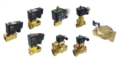 Brass solenoid valves 2/2 normally (failsafe) closed require electrical power to open are pressure or servo assisted valves that use the pressure difference between inlet and outlet port to operate. Sometimes referred to as floating diaphragm or piston valves.