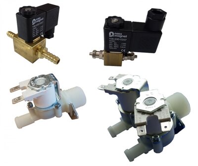 Solenoid valves with hose barb, push on or compression fittings to allow immediate fitment to tube or copper pipe. (To see different models, click on item and view all related products under each item)