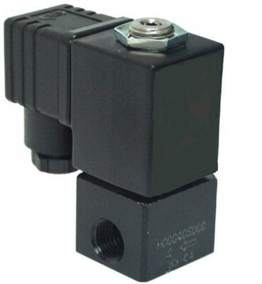 Proportional solenoid valve 1/8" or 1/4" BSP/NPT port function 2/2 way body Brass, Stainless steel or Aluminium, Pressure 1 to 16 Bar.