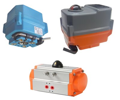 Electric and pneumatic quarter turn ISO5211 valve actuators.