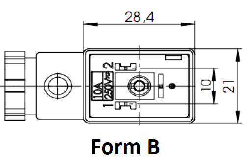 Form B DIN43650 analogue electrical connectors