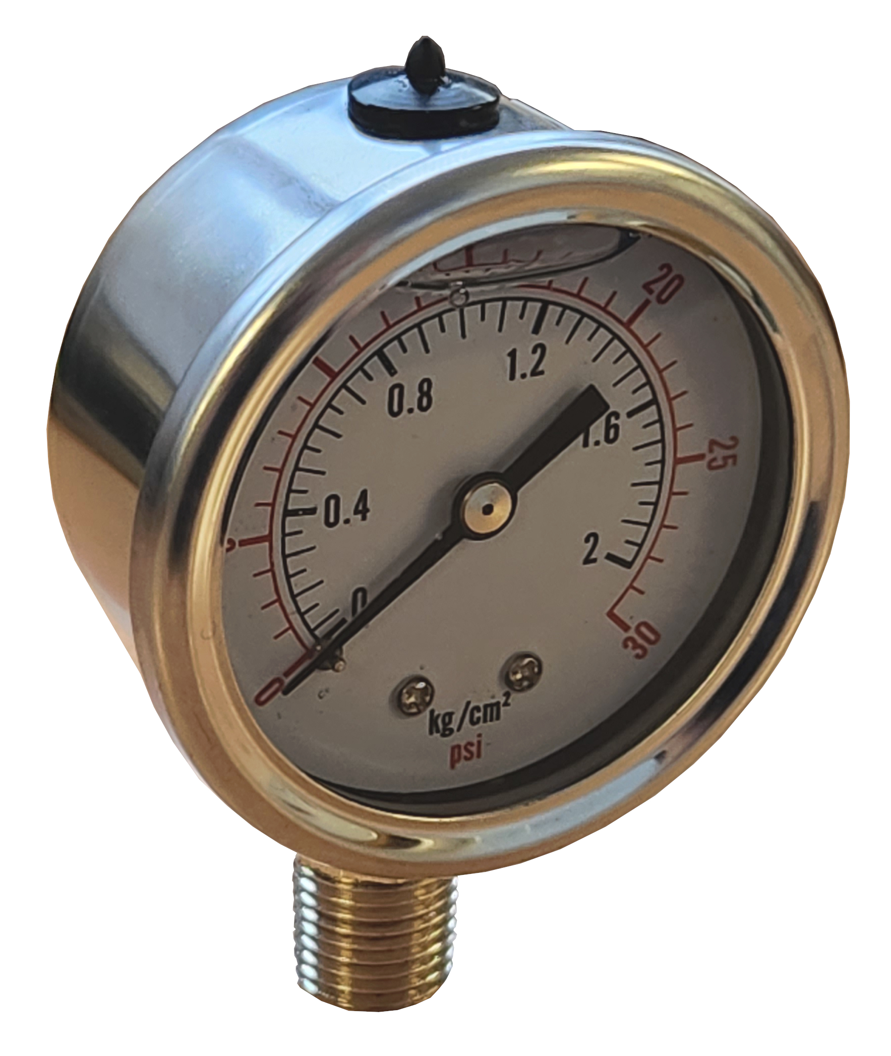 Solenoid valve world - 1/4 BSPT Pressure gauge stainless 53mm 0-2 Kg