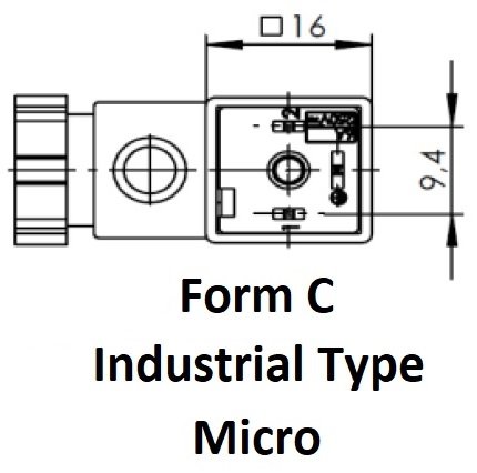Form C DIN43650 micro electrical connectors